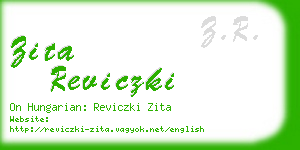 zita reviczki business card